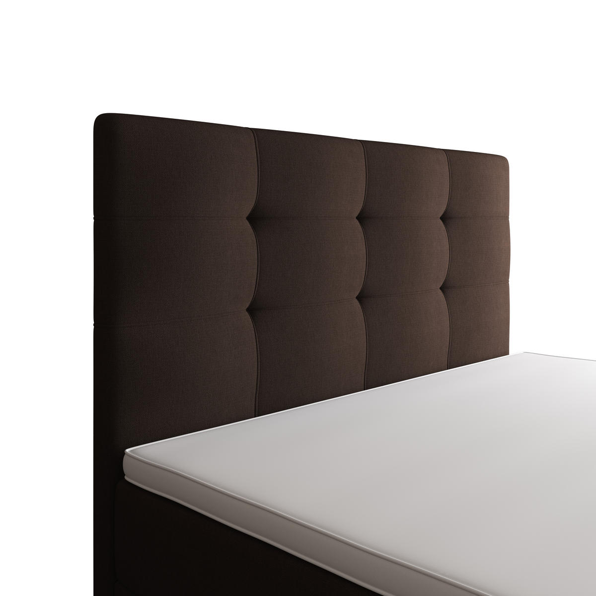 BOXBETT FADO 2 100x200, mit Matratze H3 und Topper, Cosmic 800 - Dunkelbraun, Holz/Kunststoff (100/200cm) - Bedante