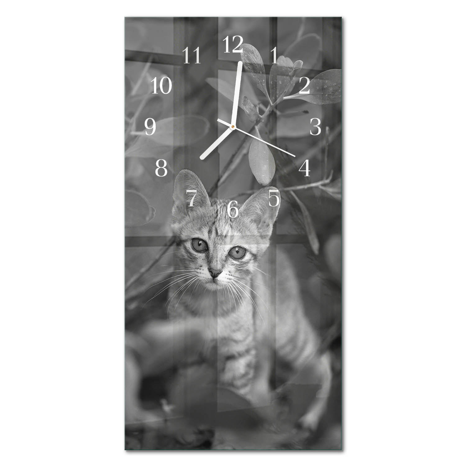 WANDUHR 30x60 cm - Wald - Grau, Glas (30/60/0.4cm) - TULUP