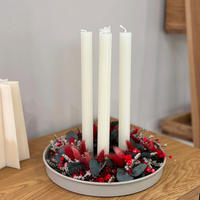 TROCKENBLUMEN kranz "Eukalyptus Joy" in grün rot - Rot, Naturmaterialien (5cm) - Lykke & You