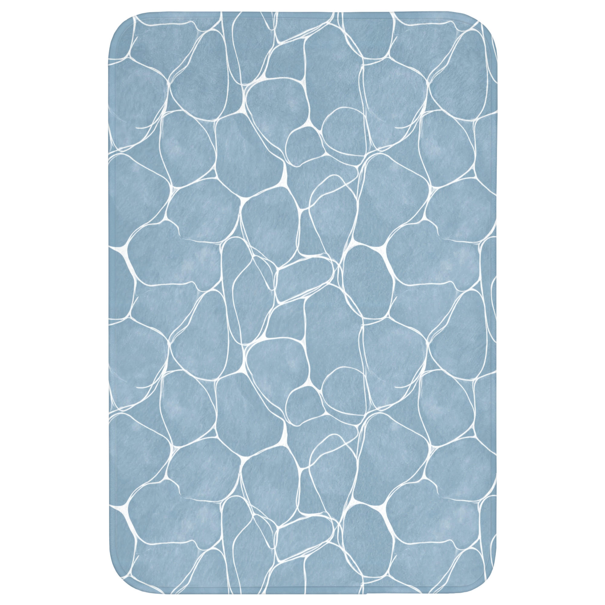 OnlyWow KOUPELNOVÁ PŘEDLOŽKA Organic - vzor - modrá 60x90 cm