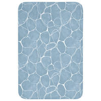 WC PŘEDLOŽKA Organic - vzor - modrá 60x90 cm - světle modrá, textil/plast (60/1cm) - OnlyWow