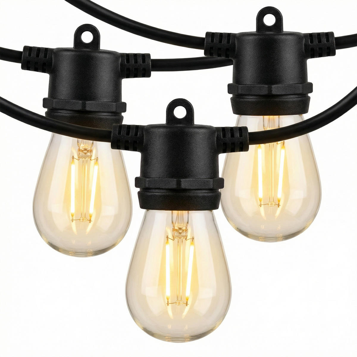 LICHTERKETTE mit Fernbedienung Schwarz 16,8 m - Schwarz, Kunststoff (1680cm) - HOMCOM