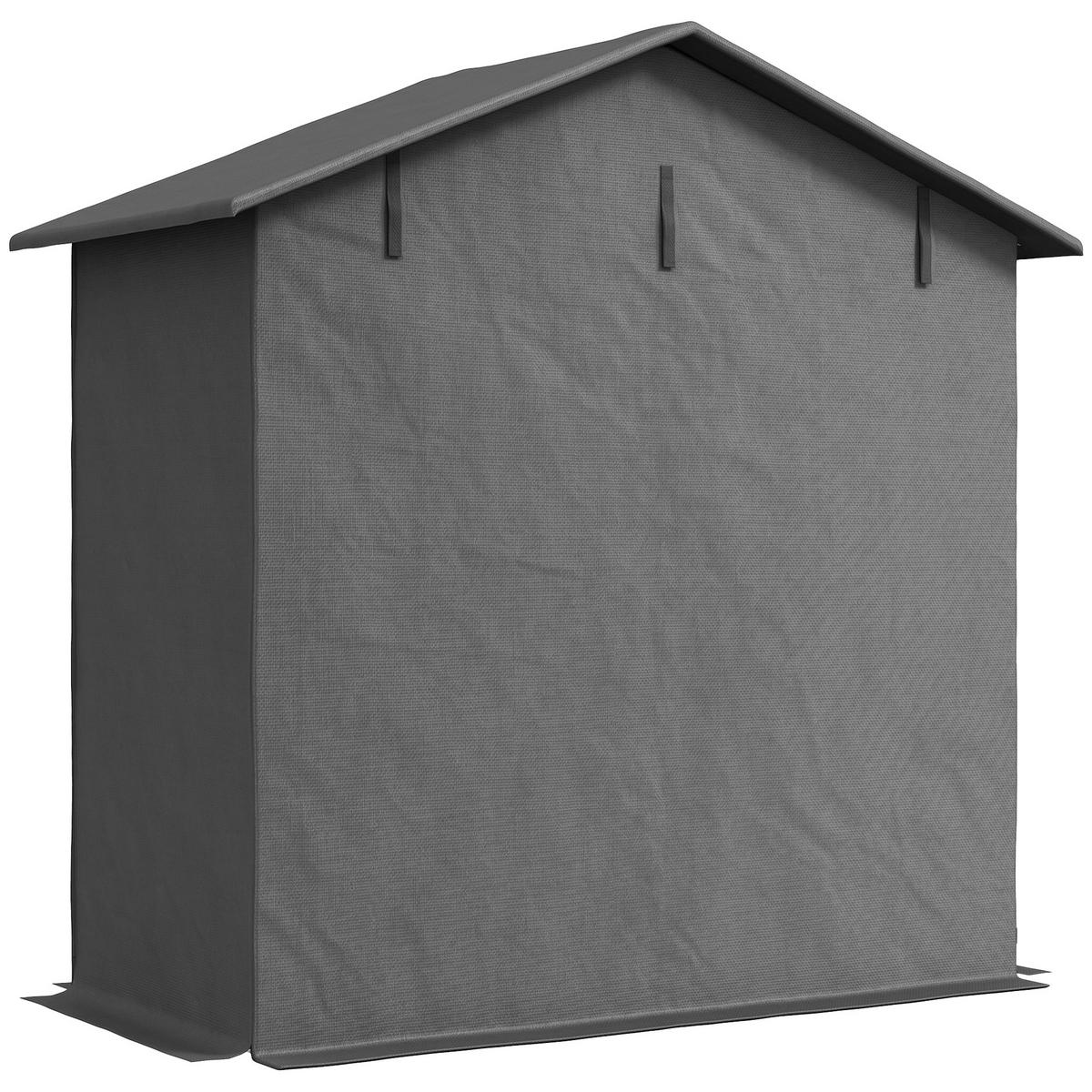 CARPORT Dunkelgrau 1 Stück - Dunkelgrau, Kunststoff/Metall (112/200/200cm) - GiPP
