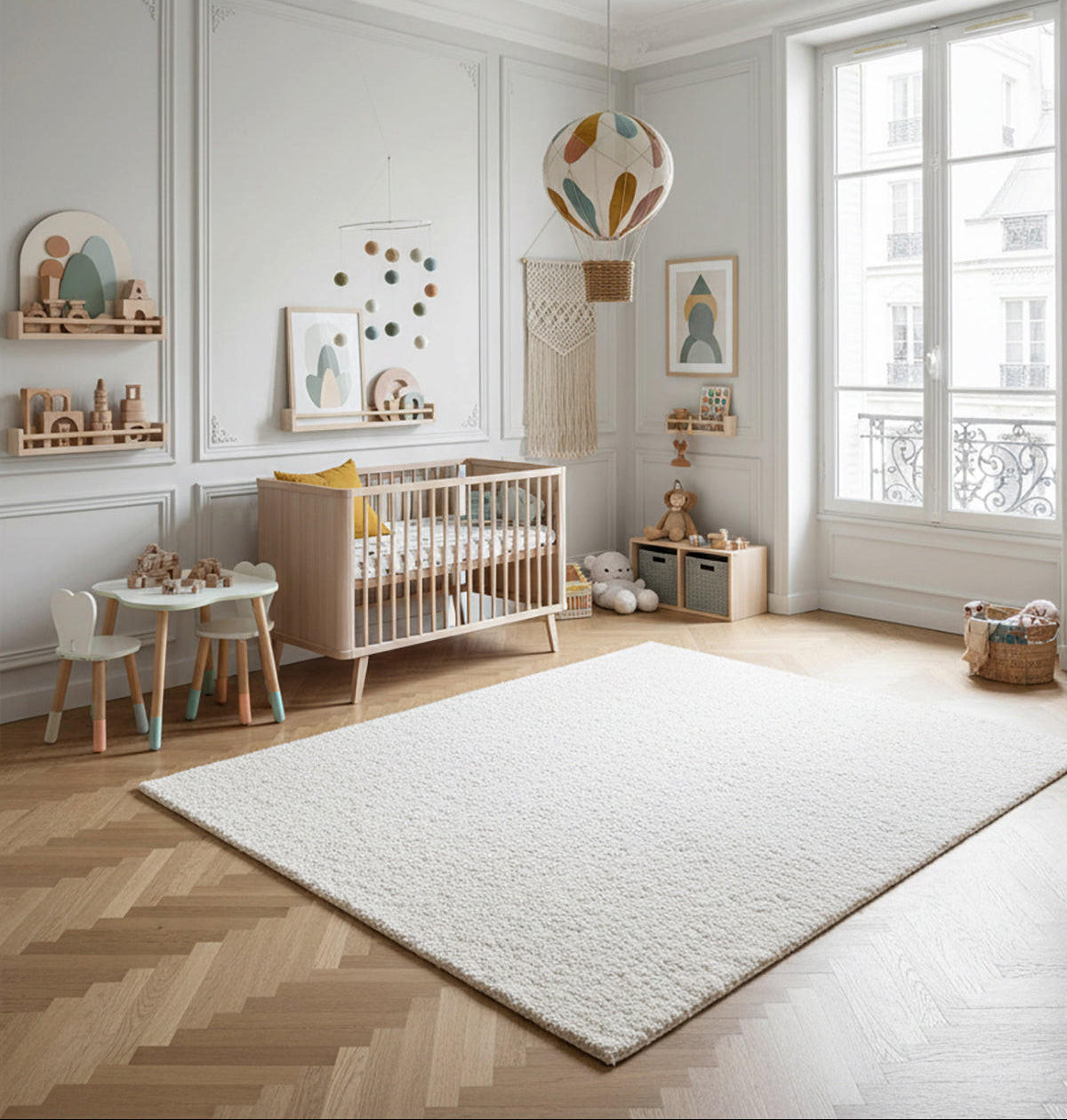 TEPPICH, Ultraweicher im zeitgenössischen Stil weiß - Weiß, Textil (120/160cm) - AFK Living