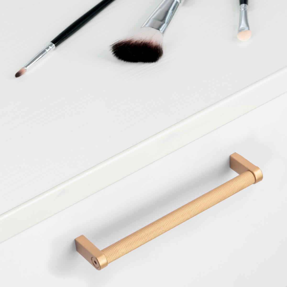 MÖBELGRIFFE Bergen, L141mm, 128mm Achsenabstand, Aluminium, Goldfarben lackiert 5er-set - Goldfarben, Metall (12/3/18cm) - EMUCA