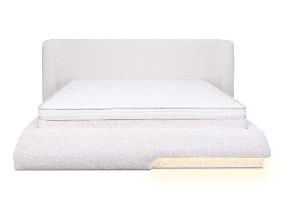 POLSTERBETT Moon Off-White 180/200 cm Boucle mit Bettkasten - Creme, Textil (180/200cm) - wonello