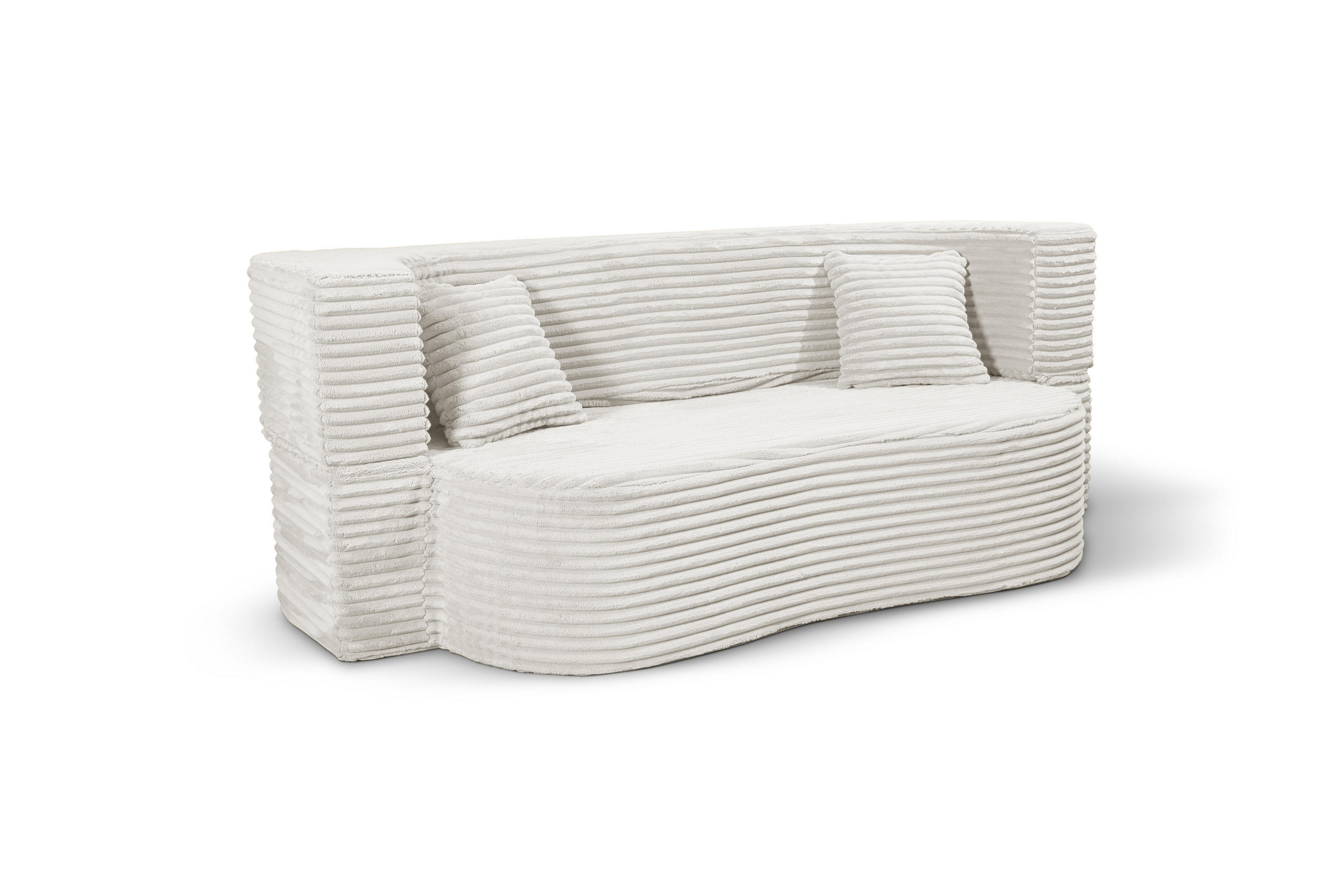 SCHLAFSOFA MYFOAM, Sofa mit Schlaffunktion, Farbe: Weiß, Cordstoff - Weiß, Textil (200/80/72cm) - Storez24