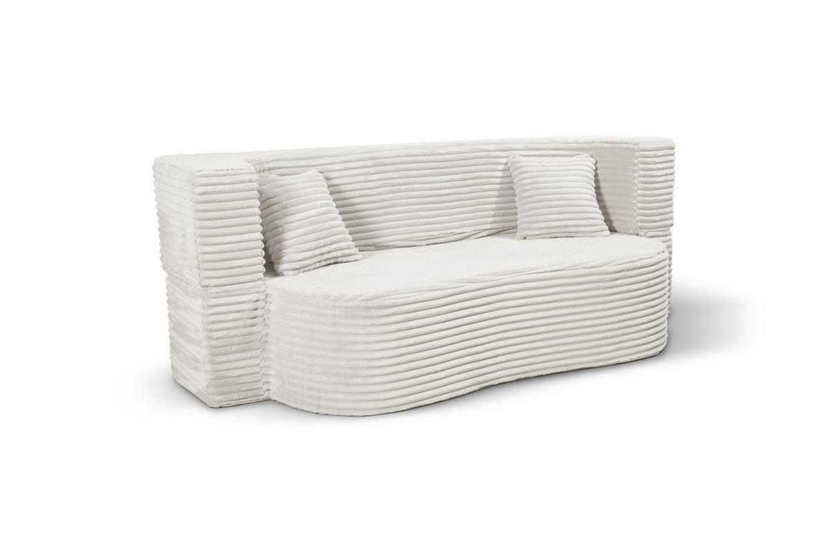 SCHLAFSOFA MYFOAM, Sofa mit Schlaffunktion, Farbe: Weiß, Cordstoff - Weiß, Textil (200/80/72cm) - Storez24