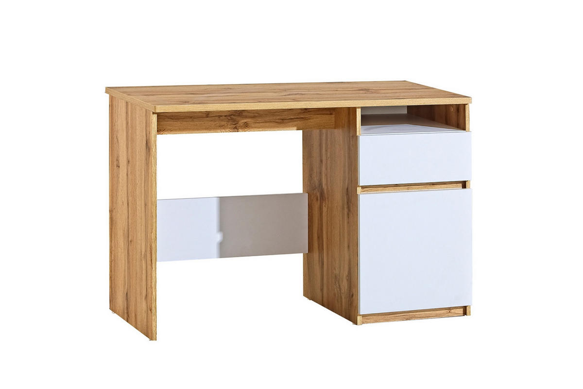 JUGNEDZIMME-SET ARCO B 5-teilig in Weiß Arctic Matt / Wotan Eiche - Eiche Wotan/Weiß, Holzwerkstoff (280/195/52cm) - Deine Möbel 24