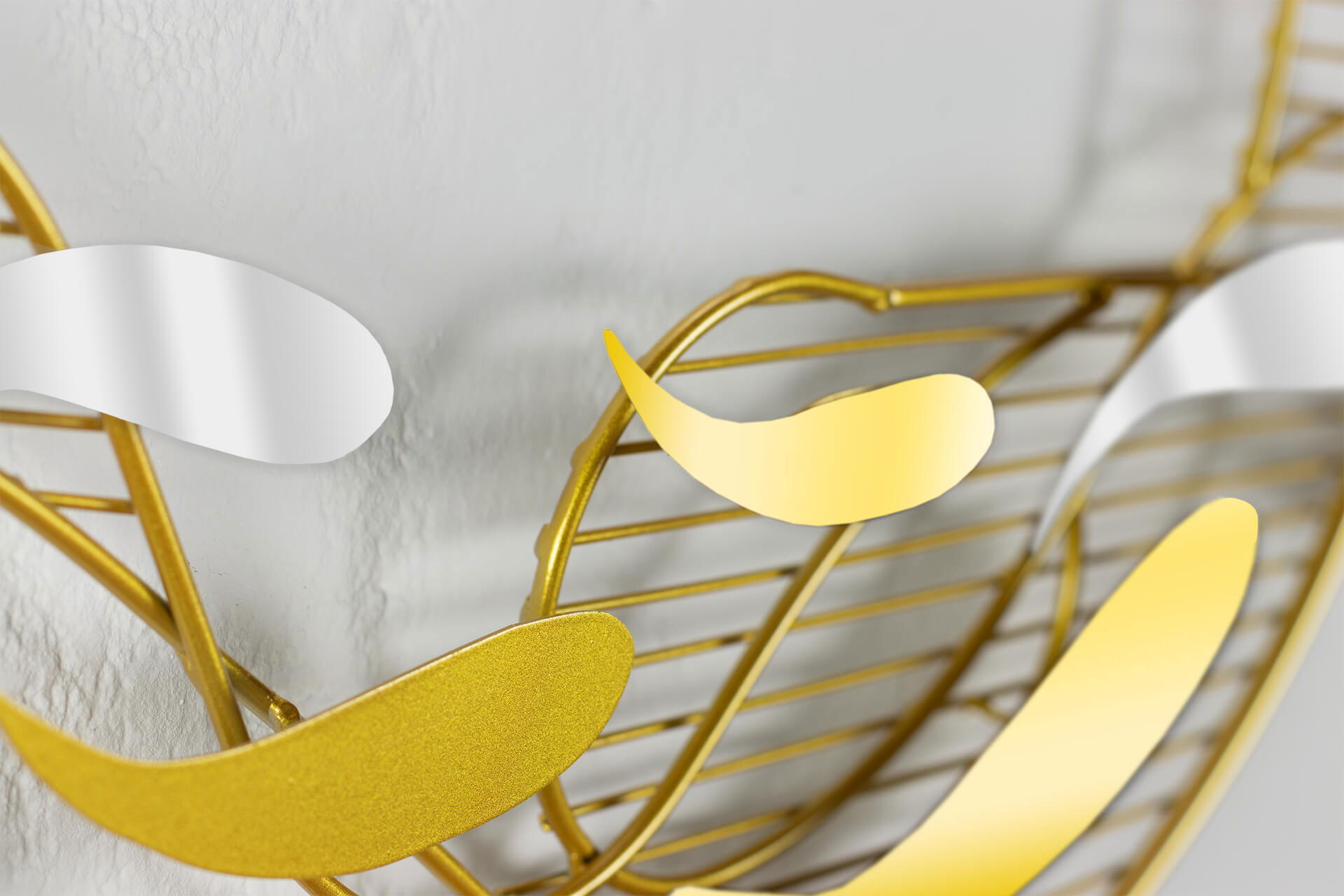 WANDDEKO Gold 121/53 cm - Goldfarben/Kupferfarben, Metall (3.2/53/6cm) - KUNSTLOFT