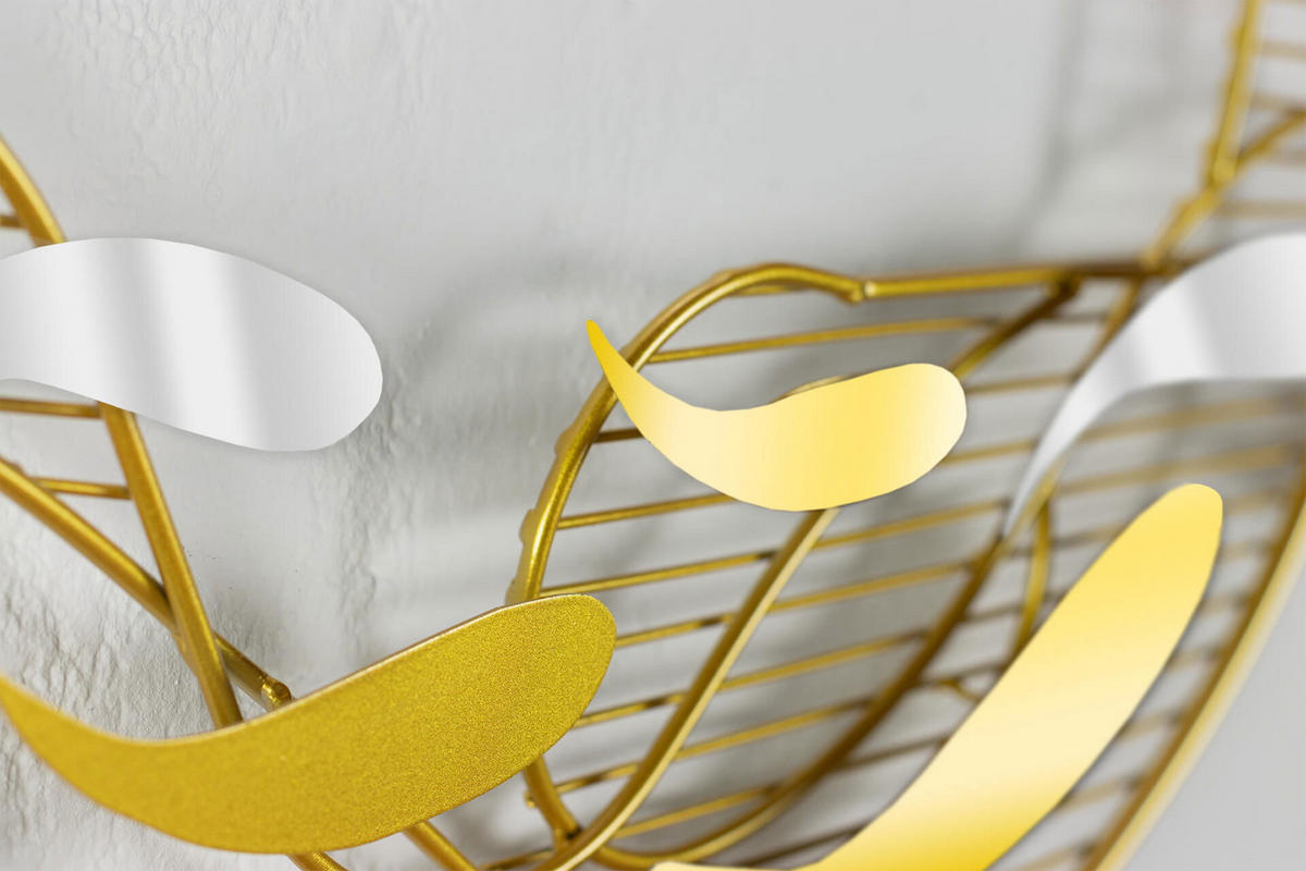 WANDDEKO Gold 121/53 cm - Goldfarben/Kupferfarben, Metall (3.2/53/6cm) - KUNSTLOFT
