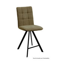 THEKENSTUHL (6er-Set) Delcina 47x108x60 Schwarz/Olivgrün - Schwarz/Olivgrün, Kunststoff (60/108/47cm) - 58aufmkessel