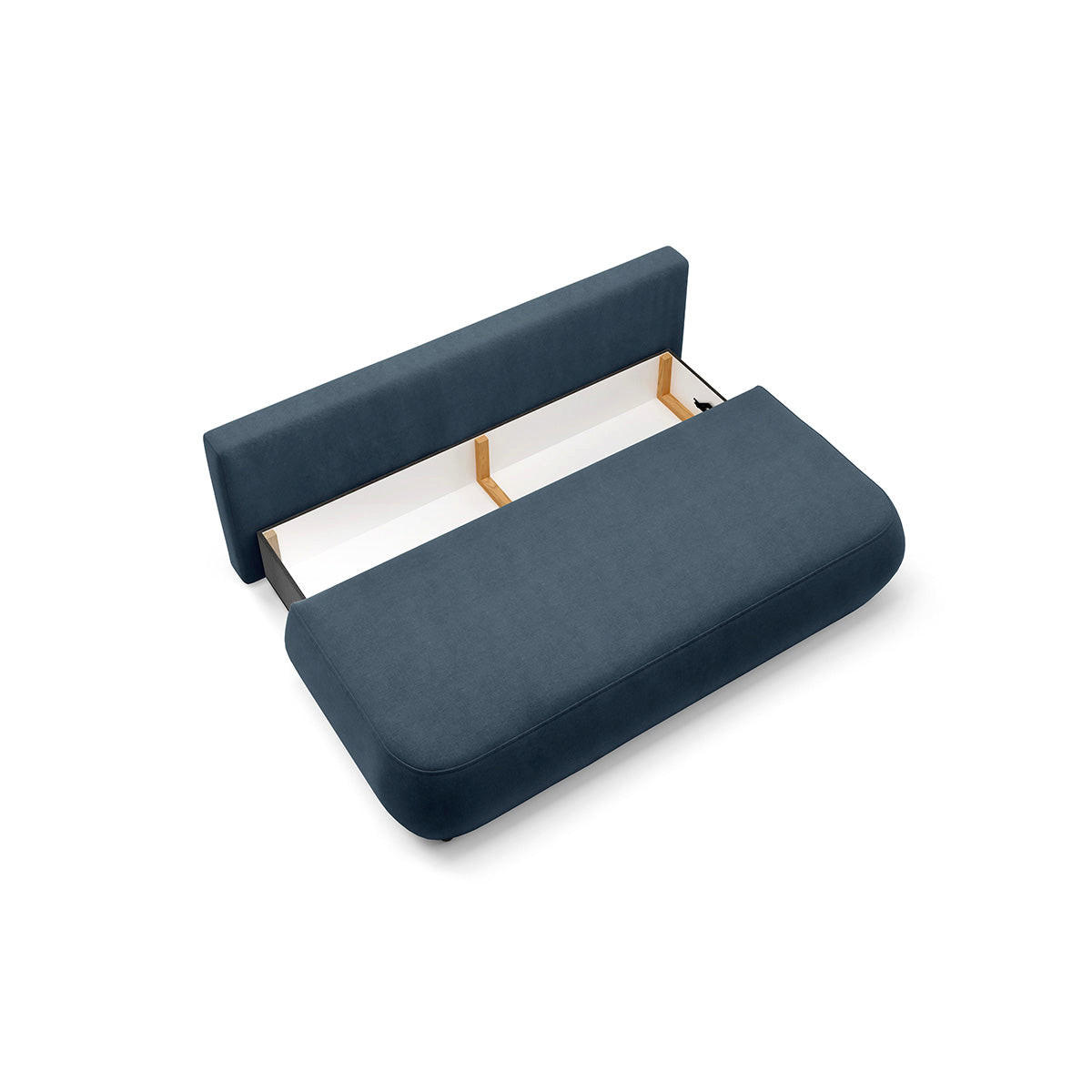 SOFA Antonio 3 Sitzplätze Blau - Blau, Holz (210/82/106cm) - Petits-meubles