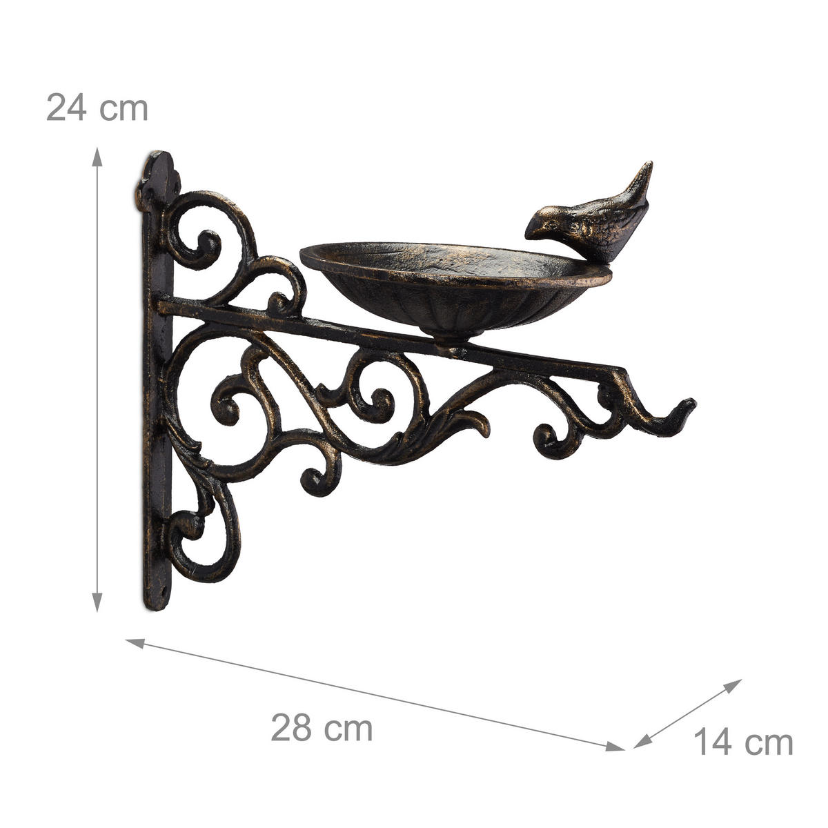VOGELTRÄNKE - Multicolor, Metall (28/24/14cm) - Relaxdays