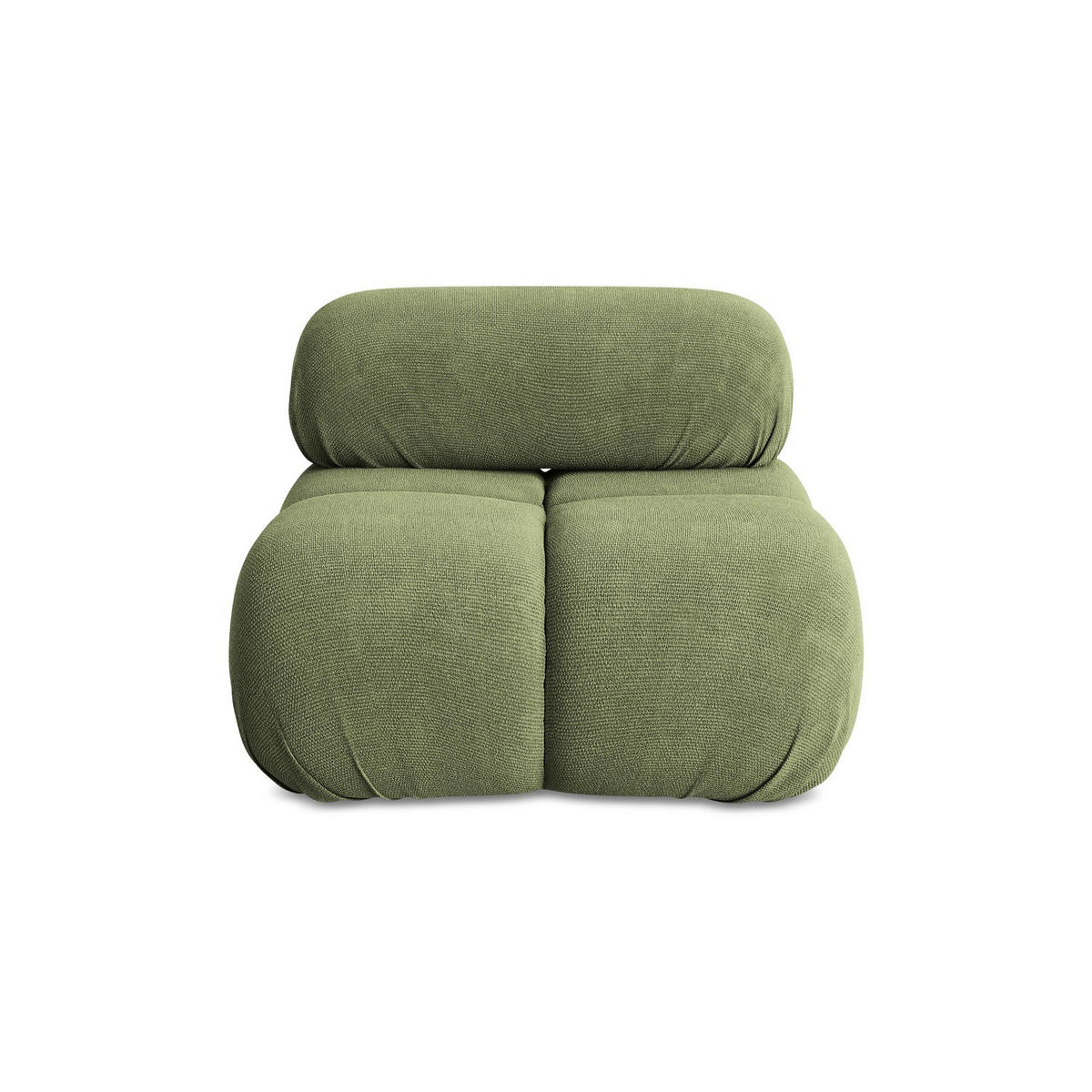 SESSEL Chenille Stoff Grün - Schwarz/Grau, Kunststoff/Textil (96/70/95cm) - LaMiaSofa