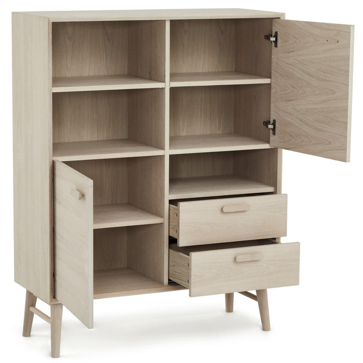 HIGHBOARD Eiche massiv - Eichefarben, Holz/Holzwerkstoff (100/130/40cm) - Furnhouse