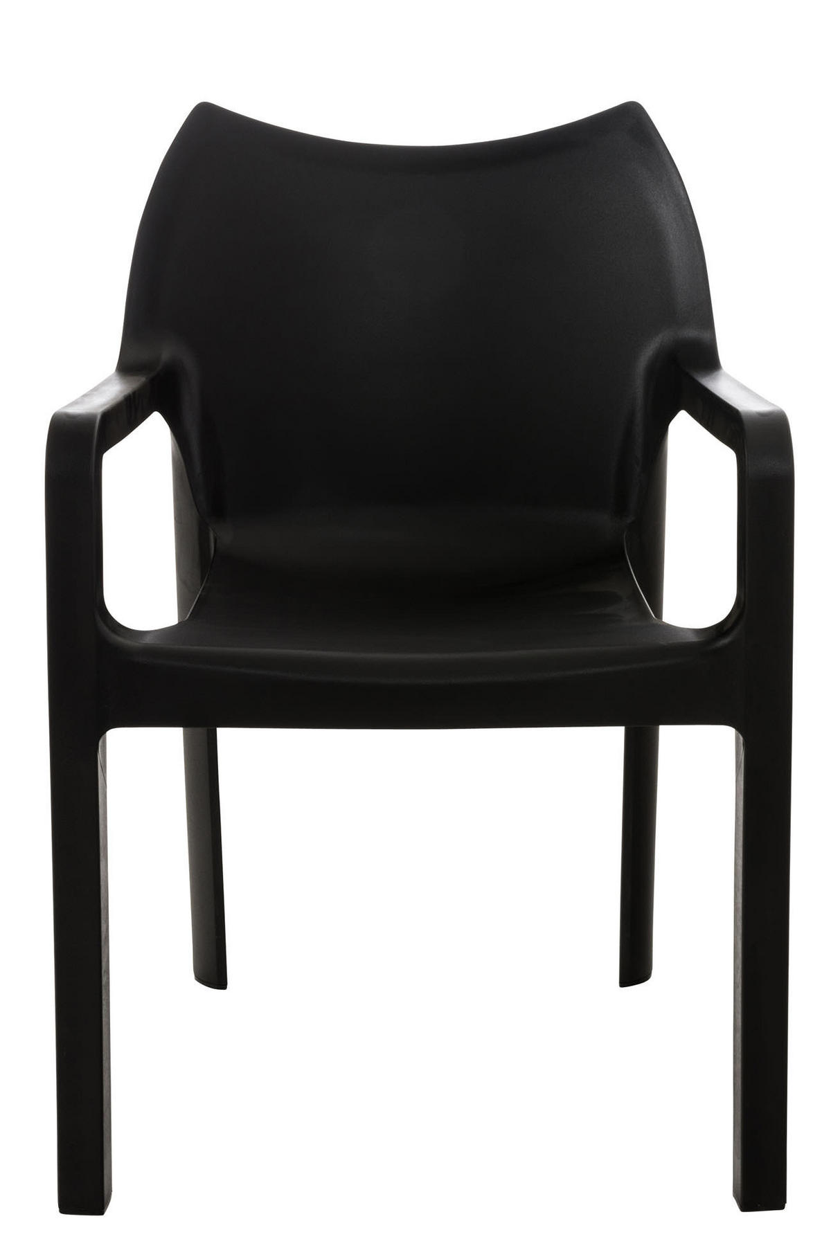 GARTENSTUHL Kunststoff schwarz - Schwarz, Kunststoff (57/84/53cm) - CLP