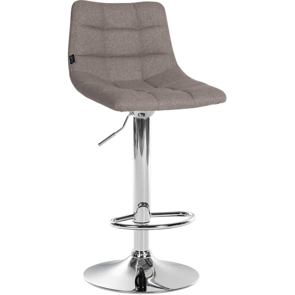 Thumbnail - CLP Barhocker, Grau, Textil, 43x87x46.5 cm, Esszimmer, Barmöbel, Barhocker
