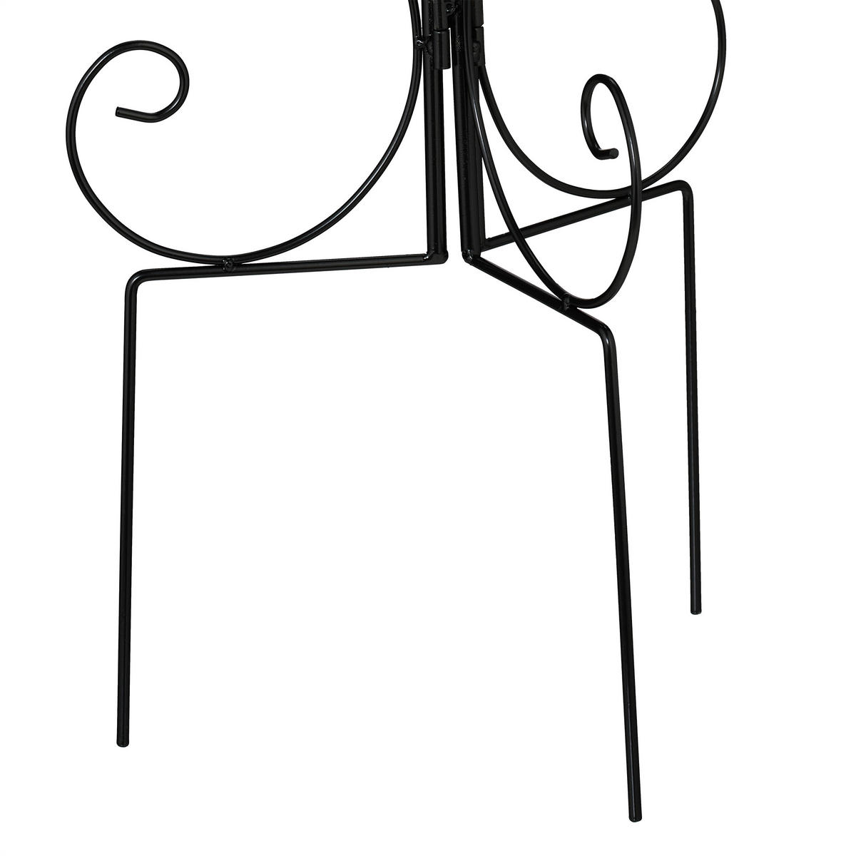 RANKHILFE - Schwarz, Metall (43/125/43cm) - Relaxdays