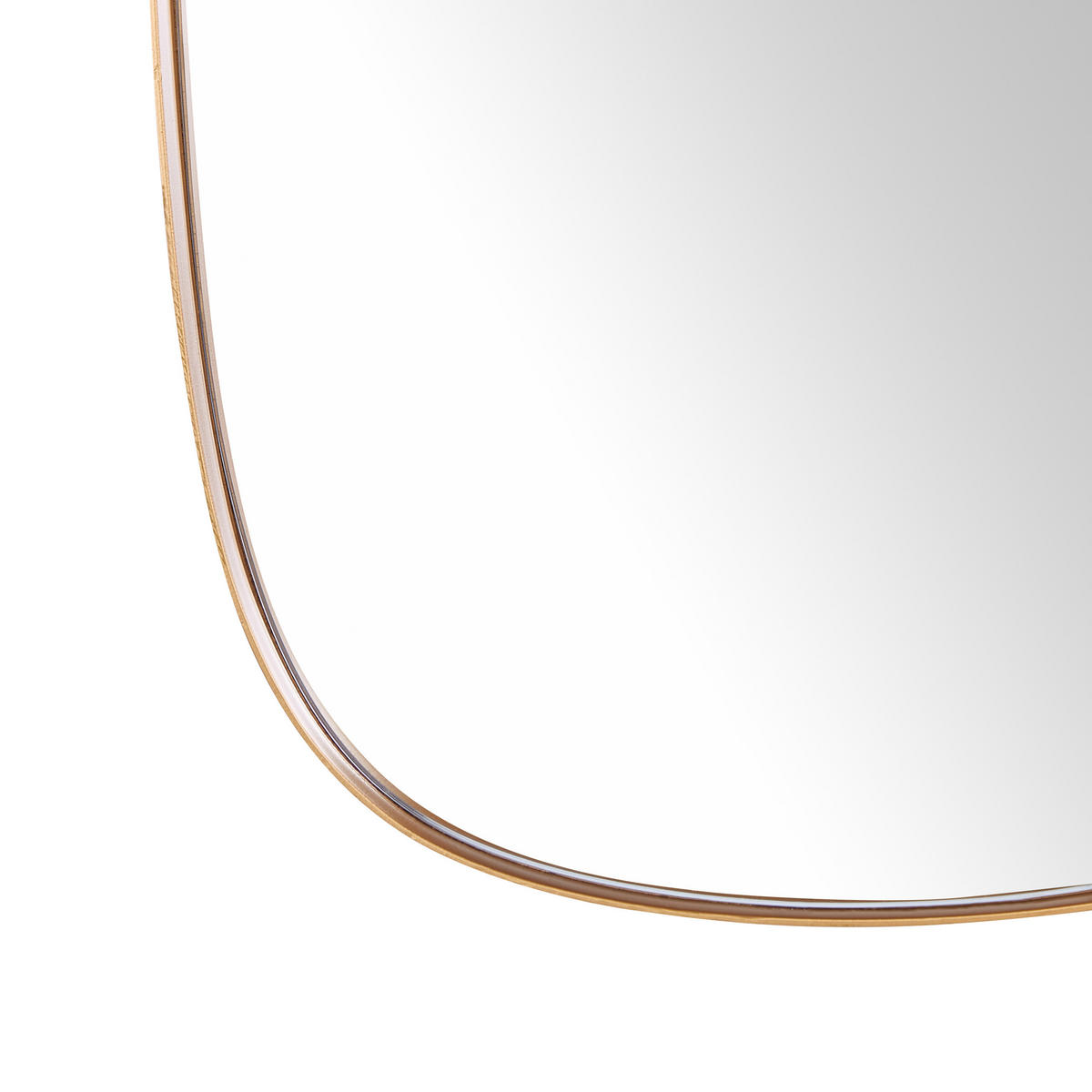WANDSPIEGEL Metall gold oval 39/95 cm Cergy - Goldfarben, Metall (39/95/3cm) - Beliani