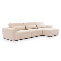 ECKSOFA Velano 3 Sitzplätze Beige - Beige, Holz (314/167cm) - Petits-meubles