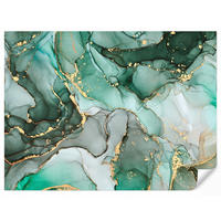 TAPETE - Gold - Marmor - Grün - Luxus - Marmoroptik - Grau - 300x220 cm - Grün, Papier (300/220cm) - OnlyWow