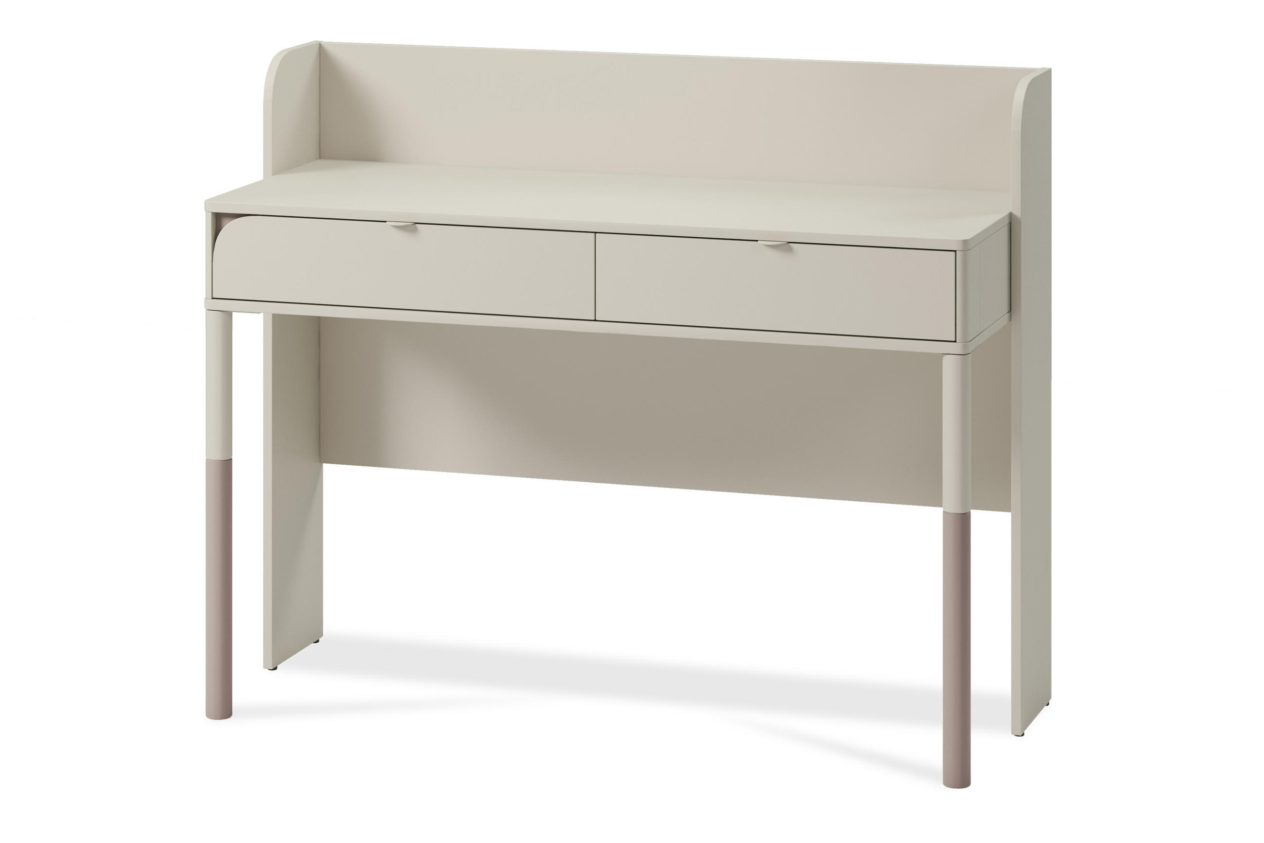 SCHREIBTISCH CATTA mit zwei Schubladen - Creme, Holz (122/97/50cm) - KONSIMO®