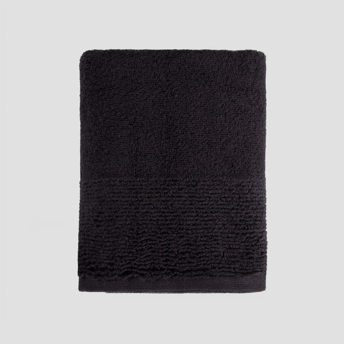BADETUCH Desma schwarz 50/90 cm - Schwarz, Textil (50/90cm) - Homla