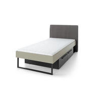 JUGENDBETT SORENTO 12 90/200 in Eukalyptus/Baltic Düne Eiche/Schwarzer Onyx - Eukalyptusholzfarben/Eichefarben, Holzwerkstoff (90/200cm) - Deine Möbel 24