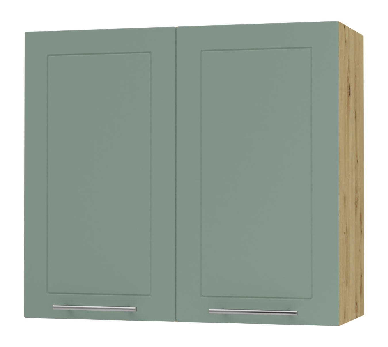 KÜCHENHÄNGESCHRANK Kvantum W3/80 Mint Matt / Eiche Artisan Matt 80 / 32,5 / 72cm - Eiche Artisan/Mintgrün, Holz/Holzwerkstoff (80/72/32.5cm) - Feldmann-Wohnen