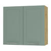 KÜCHENHÄNGESCHRANK Kvantum W3/80 Mint Matt / Eiche Artisan Matt 80 / 32,5 / 72cm - Eiche Artisan/Mintgrün, Holz/Holzwerkstoff (80/72/32.5cm) - Feldmann-Wohnen