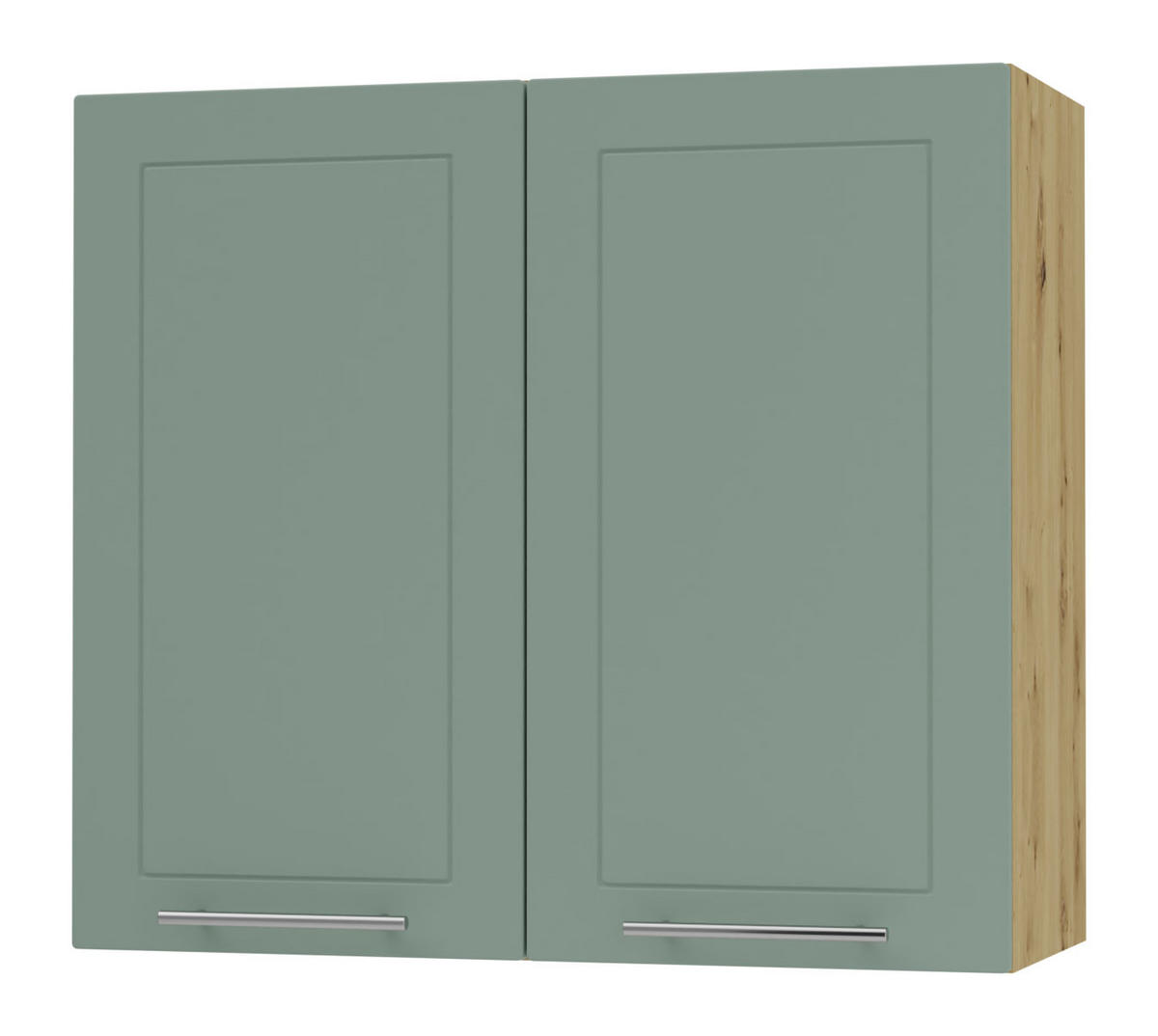 KÜCHENHÄNGESCHRANK Kvantum W3/80 Mint Matt / Eiche Artisan Matt 80 / 32,5 / 72cm - Eiche Artisan/Mintgrün, Holz/Holzwerkstoff (80/72/32.5cm) - Feldmann-Wohnen