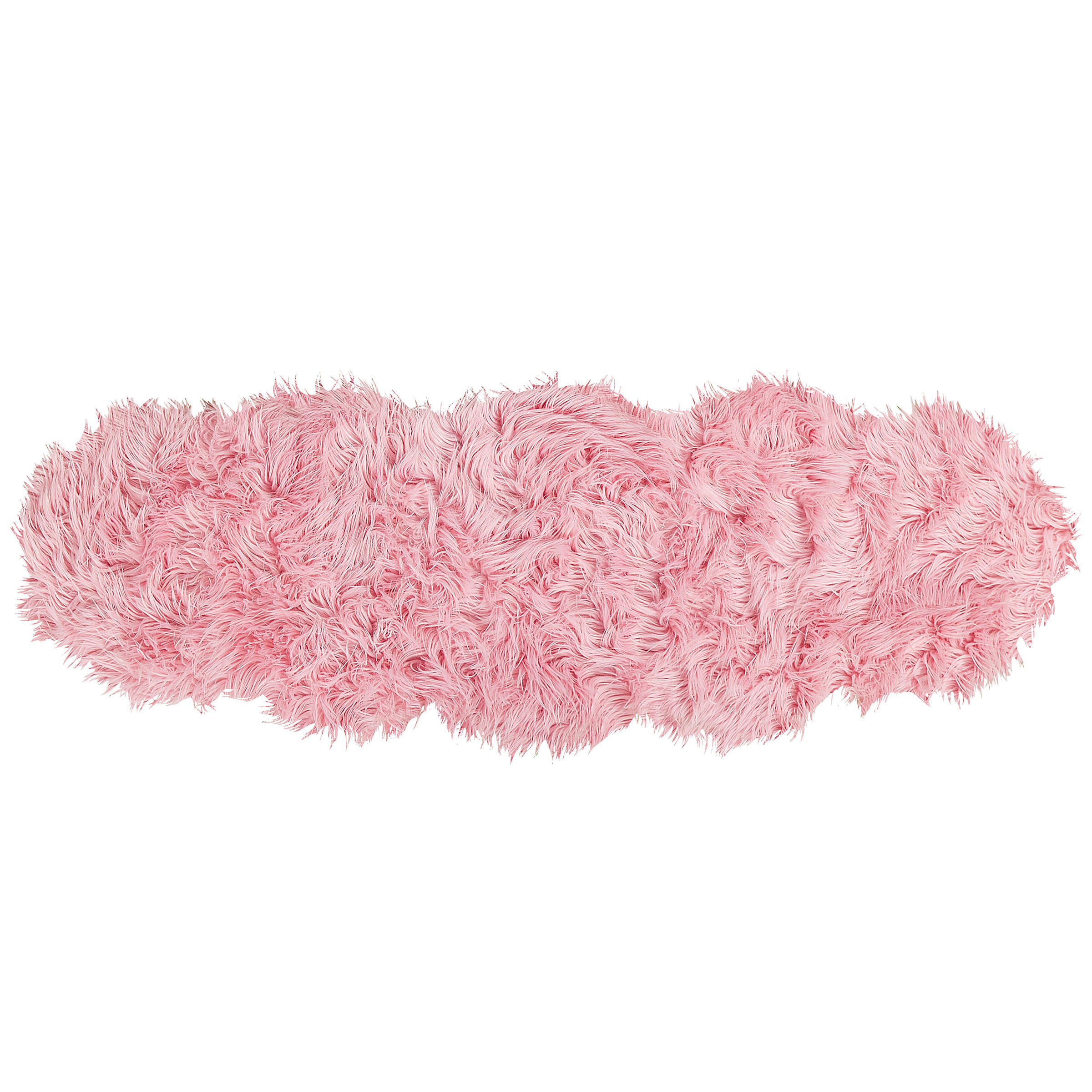 KUNSTSCHAFFELL-TEPPICH Mamungari 180/60 cm - Pink, Kunststoff (60/180cm) - Beliani