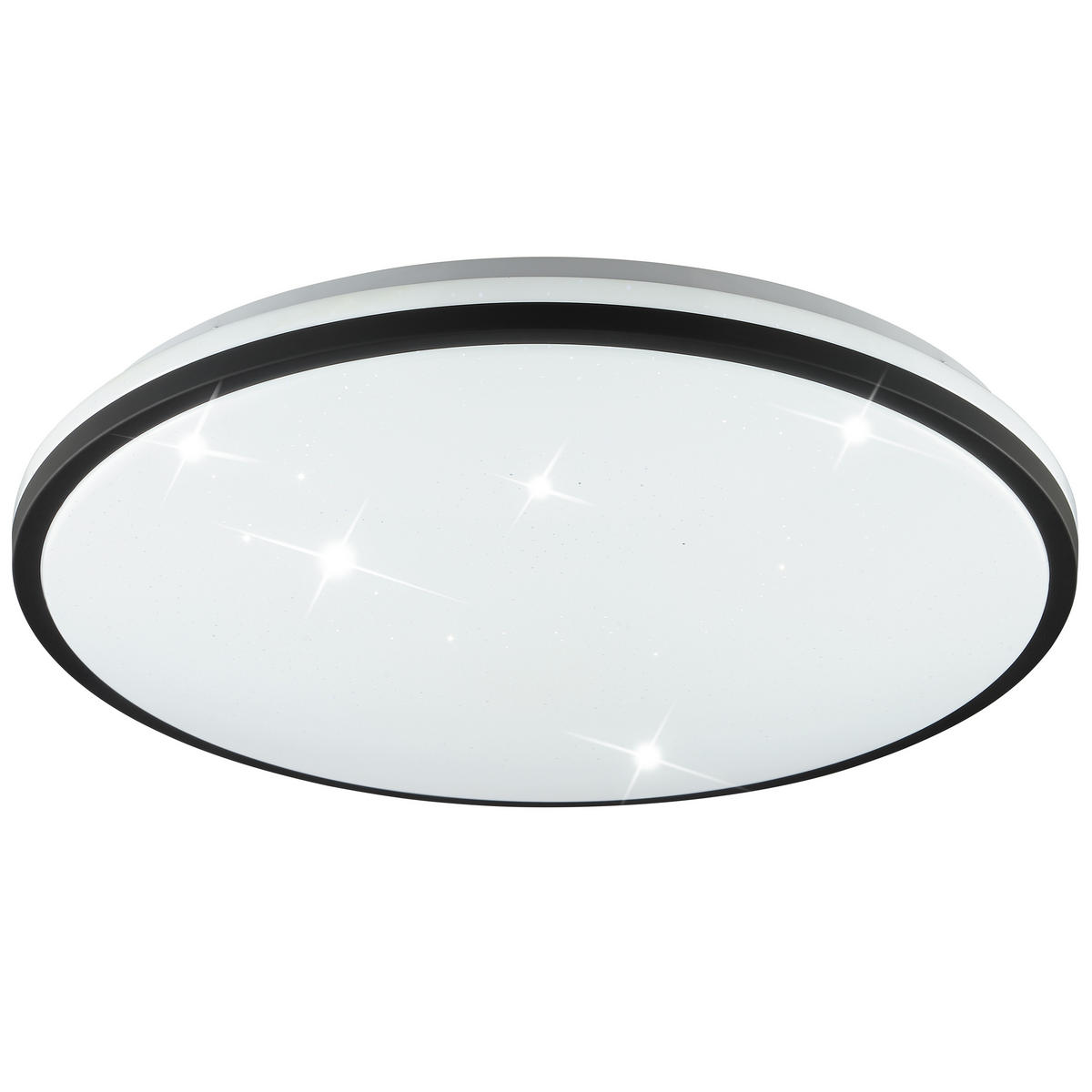 LED DECKENLEUCHTE Taya Schwarz/Weiß 49,5/49,5/9,5 cm - Multicolor, Kunststoff (49.5/49.5/9.5cm) - Brilliant