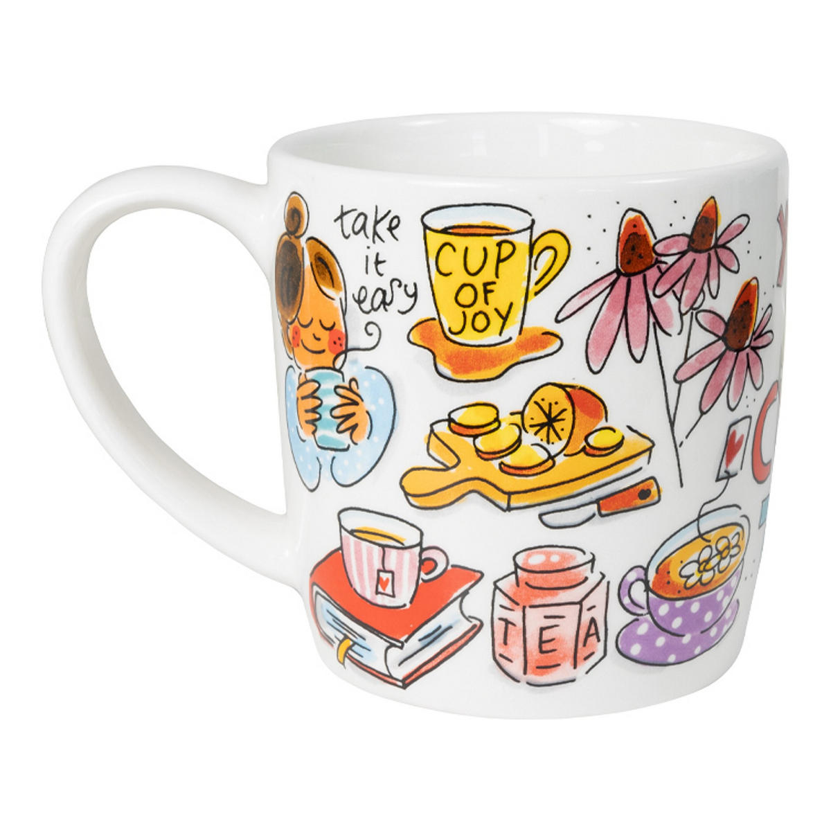 CAPPUCCINO-BECHER Du bist meine Tasse Tee in Bunt - 500 ml - Multicolor, Keramik (0.5L) - Blond Amsterdam