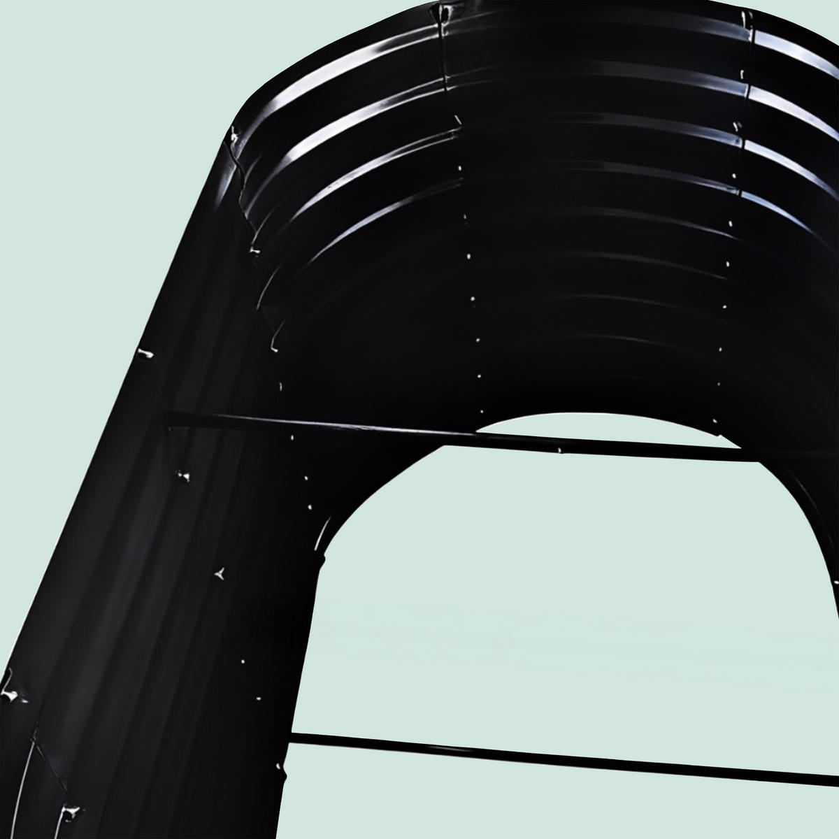 HOCHBEET - Schwarz, Metall (240/45/60cm) - Relaxdays