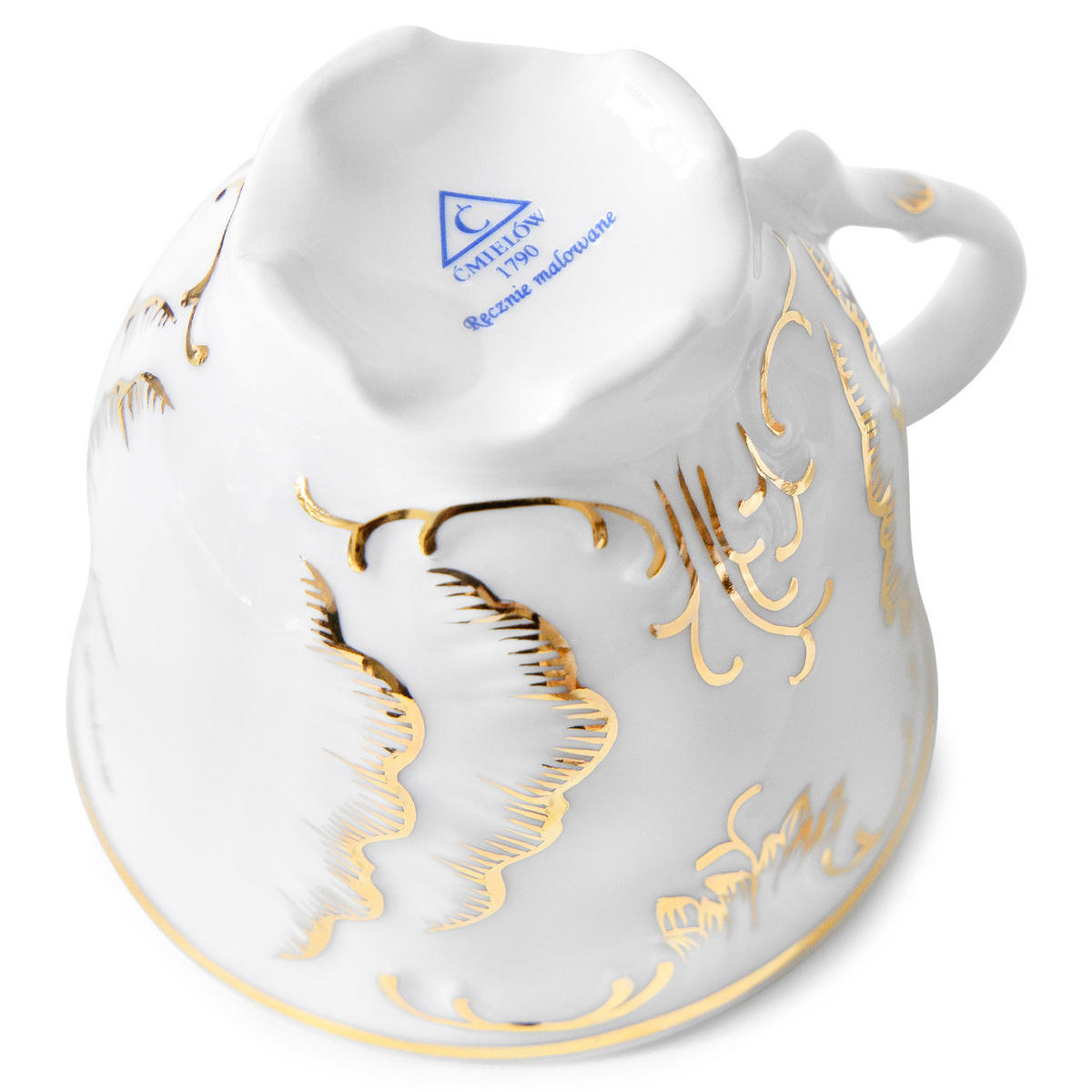 KAFFESERVICE CMIELOW ROCOCO Kaffetassen-Set - Goldfarben/Weiß, Keramik (15.7/7.5/15.7cm) - KONSIMO®