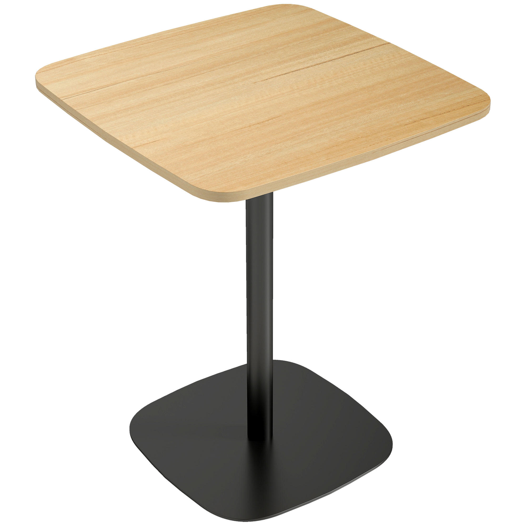 ESSTISCH für 2 Personen, Modern Esszimmertisch, 60 x 60 cm Küchentisch Naturholz - Schwarz/Naturfarben, Holzwerkstoff/Metall (60/60/75cm) - HOMCOM