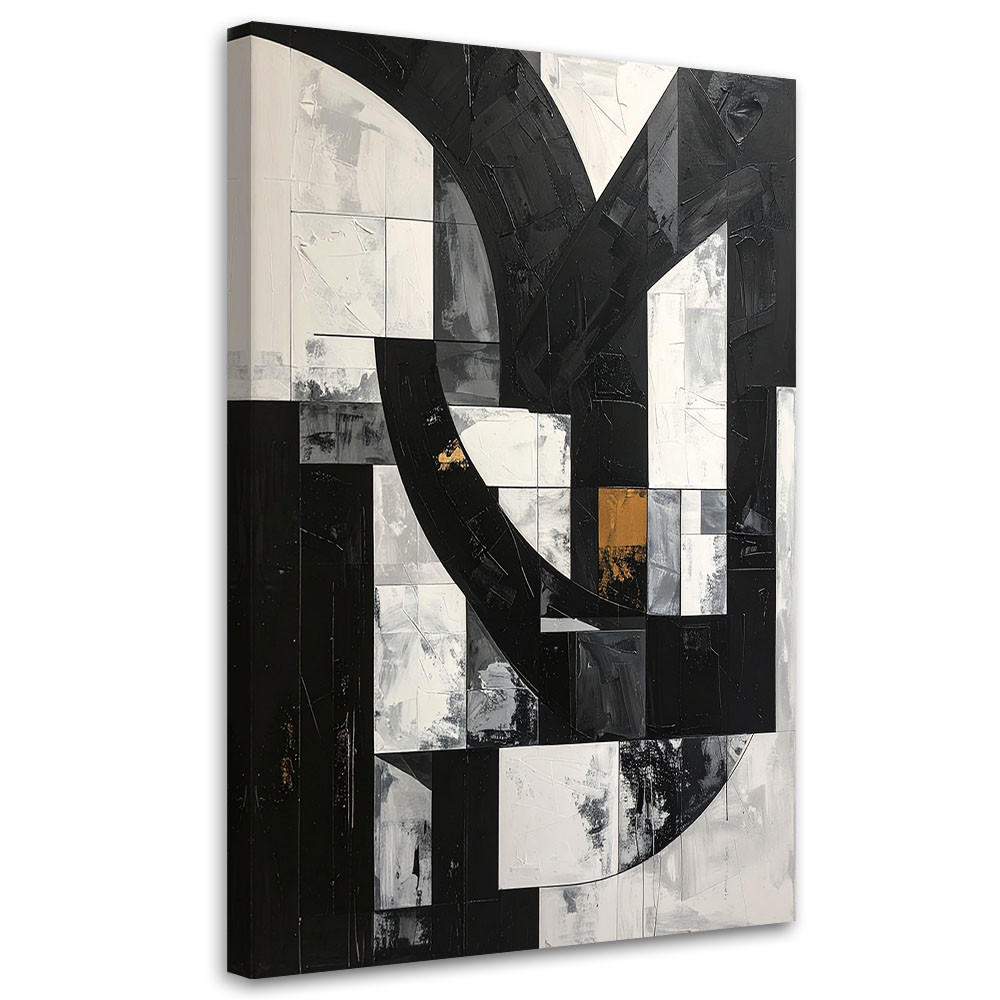 LEINWANDBILD 3D und geometrisch 80x120cm - Schwarz, Textil (80/120cm) - Feeby