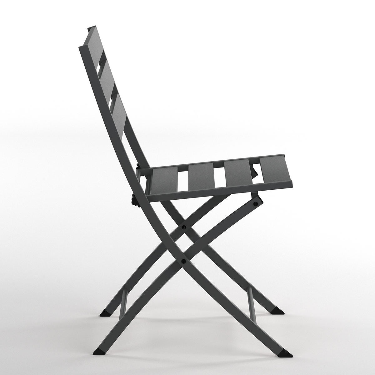 KLAPPSTUHL - 2er-Set - Stahl - Anthrazit, Metall (45/83/55cm) - home24