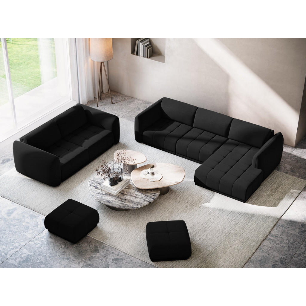 Thumbnail - Makamii 3-Sitzer, Schwarz, Textil, Füllung: Schaumstoff, 210x74x105 cm, Made in EU, Wohnzimmer, Sofas & Couches, Sofas, ...