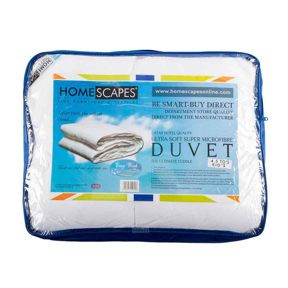 SOMMERDECKE Kinder 120/150 cm, Super-Mikrofaser - Weiß, Textil (120/150cm) - Homescapes