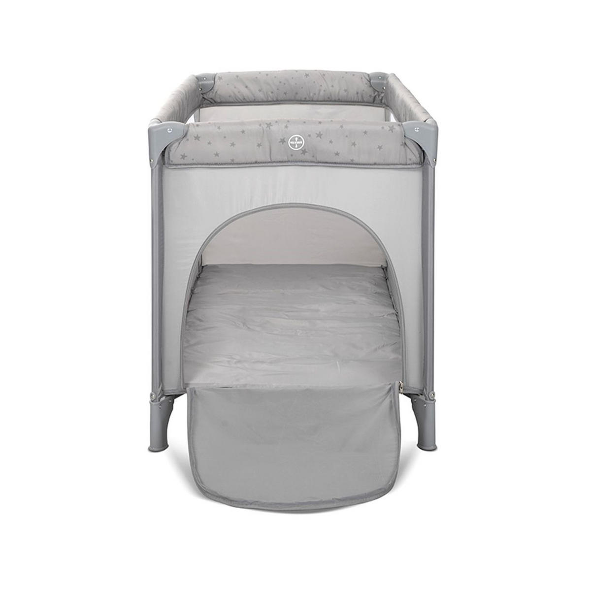 REISEBETT Carina grau Matratze Tragetasche faltbar Räder mit Bremse - Grau, Kunststoff (67/125cm) - Lorelli