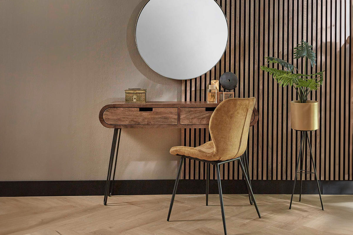 KONSOLENTISCH BARA Braun Holz - Schwarz/Braun, Holz (30/120/76cm) - KAWOLA