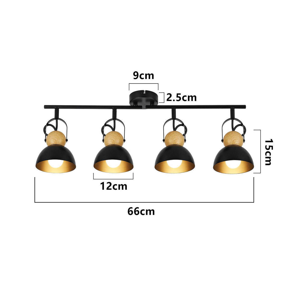 STRAHLER Foreman 66/21/15 cm - Schwarz, Metall (66/21/15cm) - Nettlife
