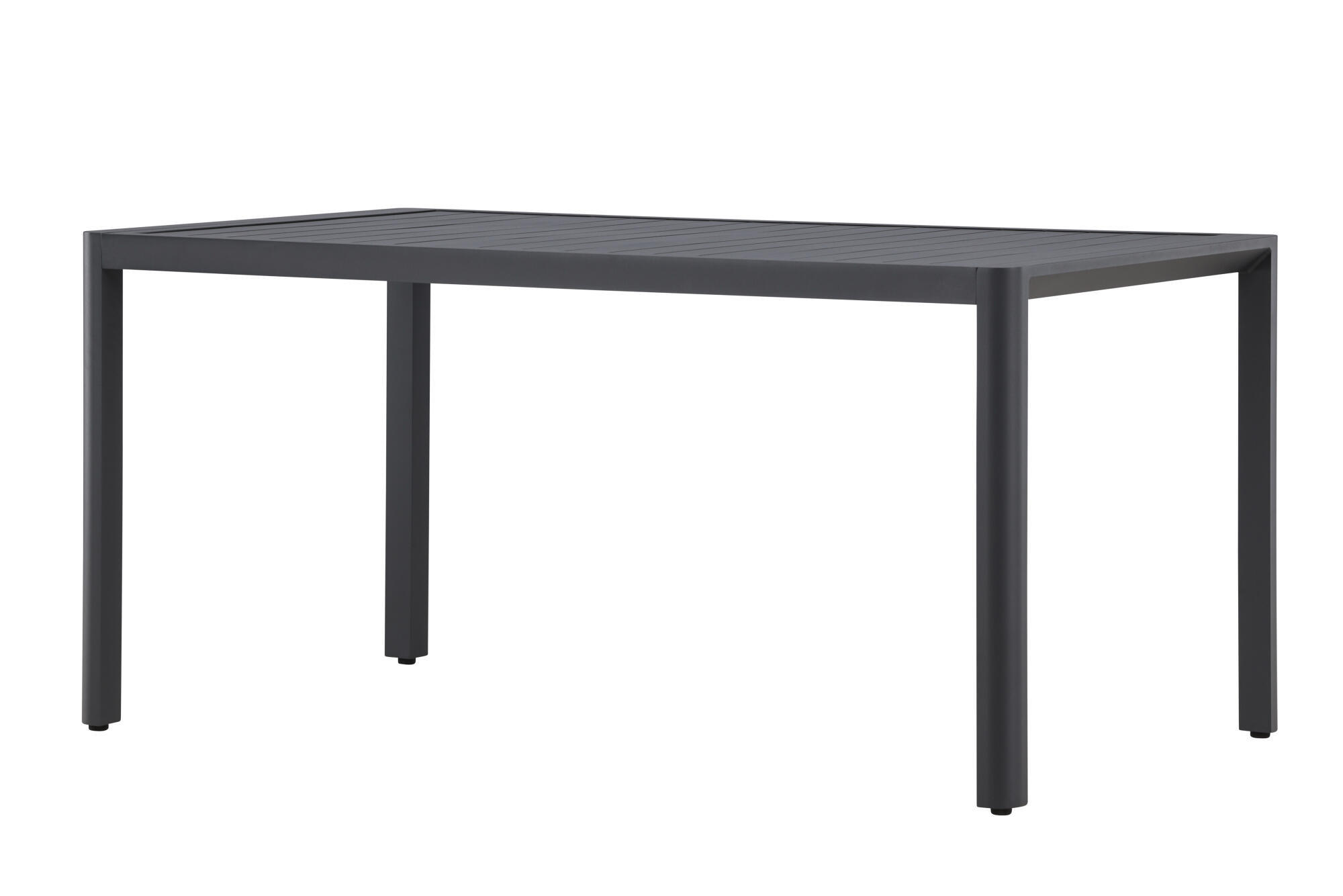GARTENESSTISCH GIARDINI Schwarz 85x150x72 cm - Schwarz, Metall (150/85/72cm) - FURNLUX