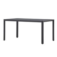 GARTENESSTISCH GIARDINI Schwarz 85x150x72 cm - Schwarz, Metall (150/85/72cm) - FURNLUX