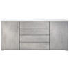 SIDEBOARD Faro Beton Oxid Optik - Hellgrau, Holzwerkstoff (166.5/75.5/35cm) - Vladon