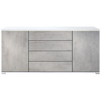 SIDEBOARD Faro Beton Oxid Optik - Hellgrau, Holzwerkstoff (166.5/75.5/35cm) - Vladon