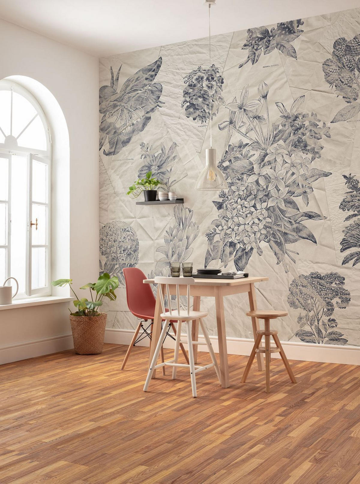 FOTOTAPETE botanische Papiere 400 x 280 cm - Grau, Papier (400/280cm) - Sanders & Sanders